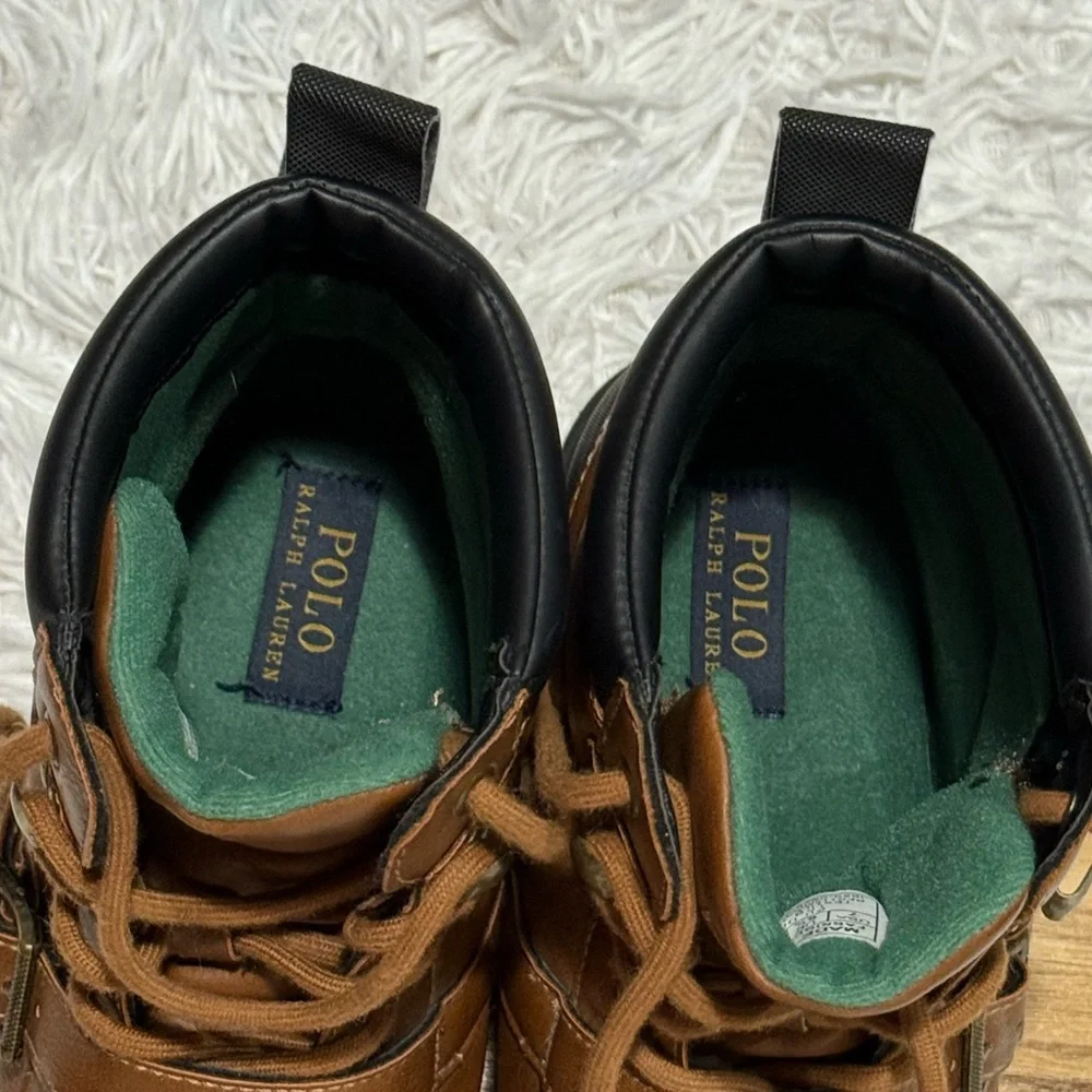 Polo Ralph Lauren Men's Brown and Black Rain Boots Size 7